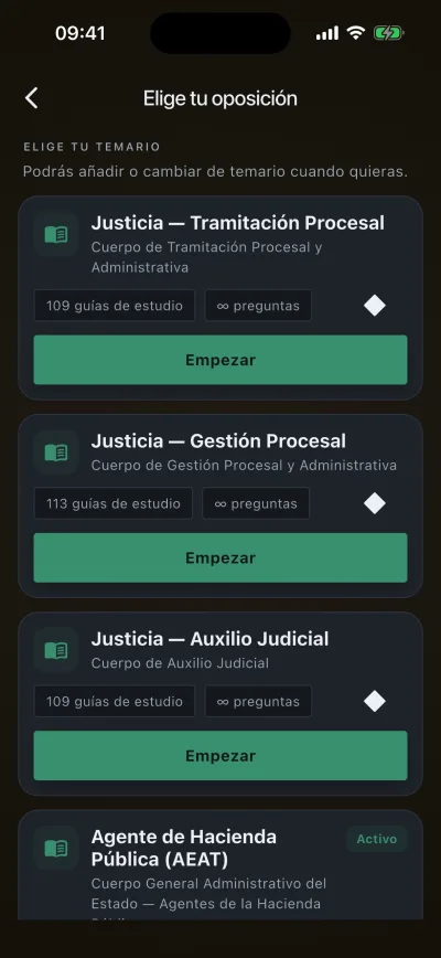 Y si cambias de oposición, no empiezas de cero