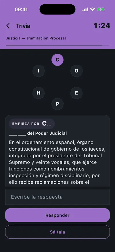 Trivia: lees la definición y escribes el término